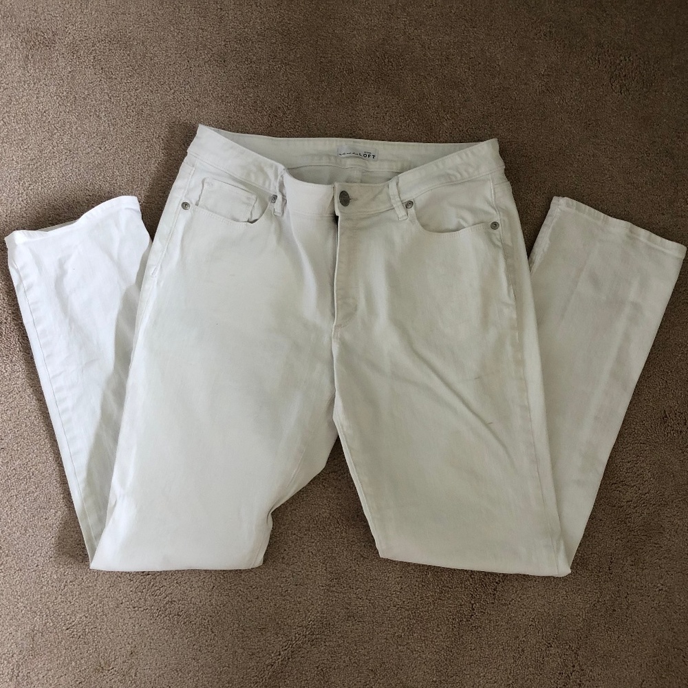 Loft White Jeans